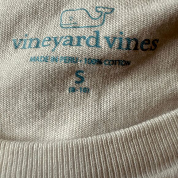 Vineyard Vines Boys' Crew Neck 100% Cotton Short‎ Sleeve T-Shirt White Small - Picture 3 of 6